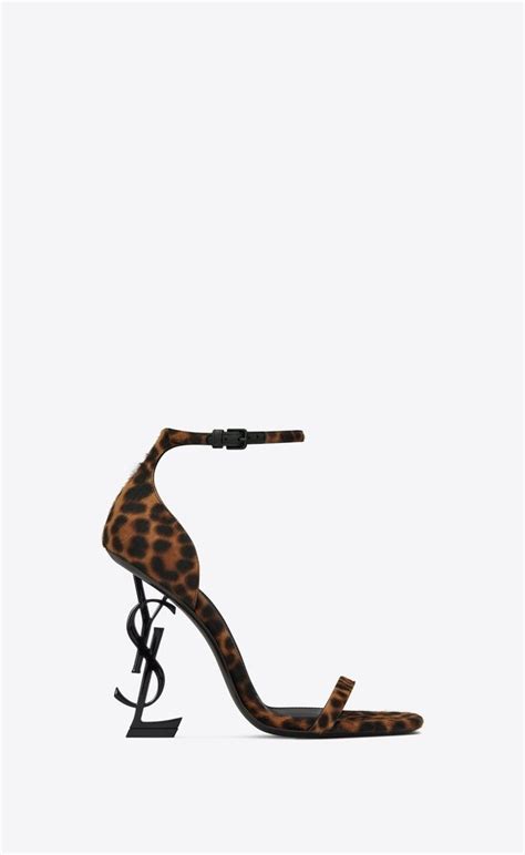 ysl animal print shoes|YSL sandals for women.